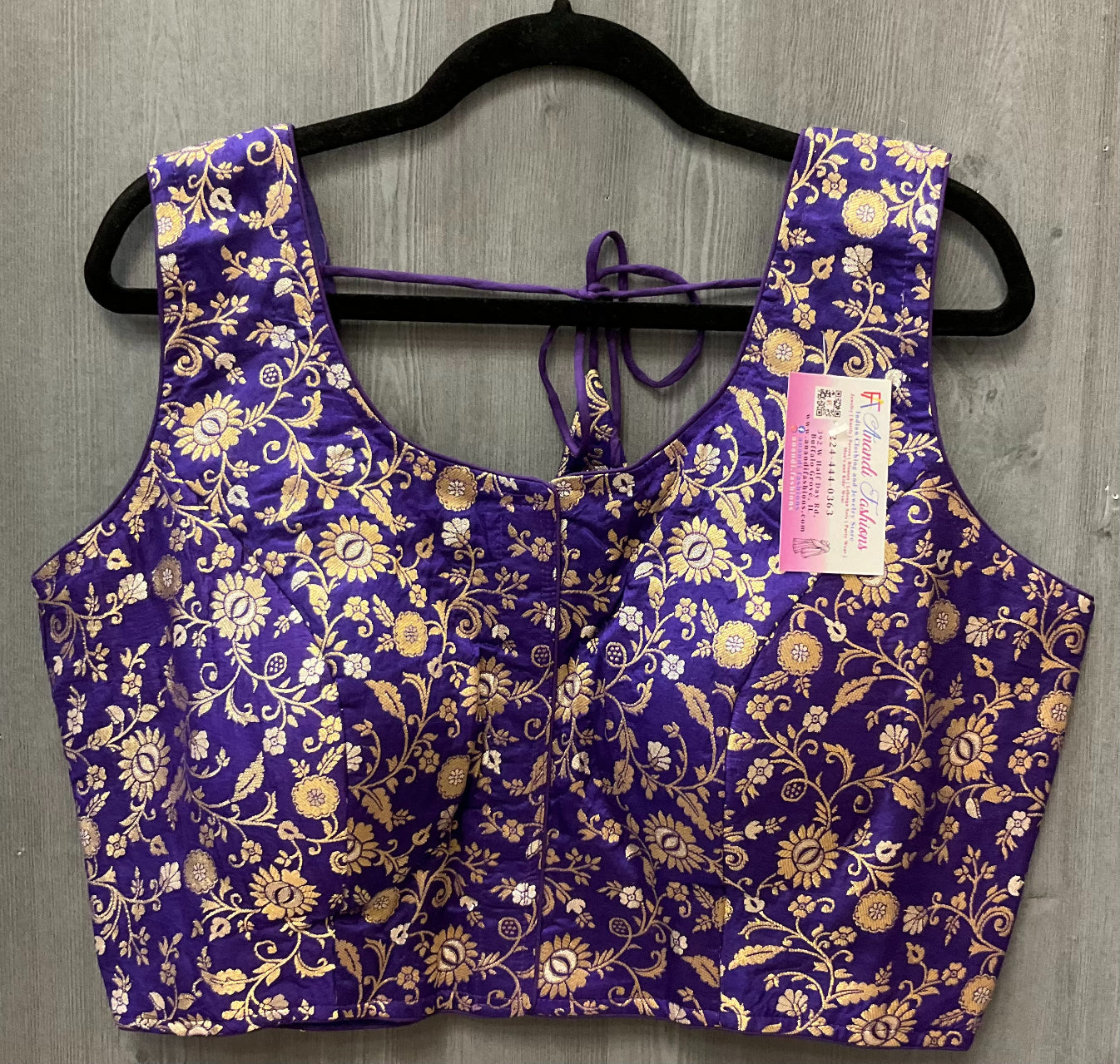 Front opening brocade blouse -Size 42(fits upto 44) image 0