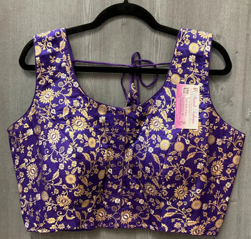 Front Opening Brocade Blouse Size 42 (Fits up to 44) - Designer Blouse