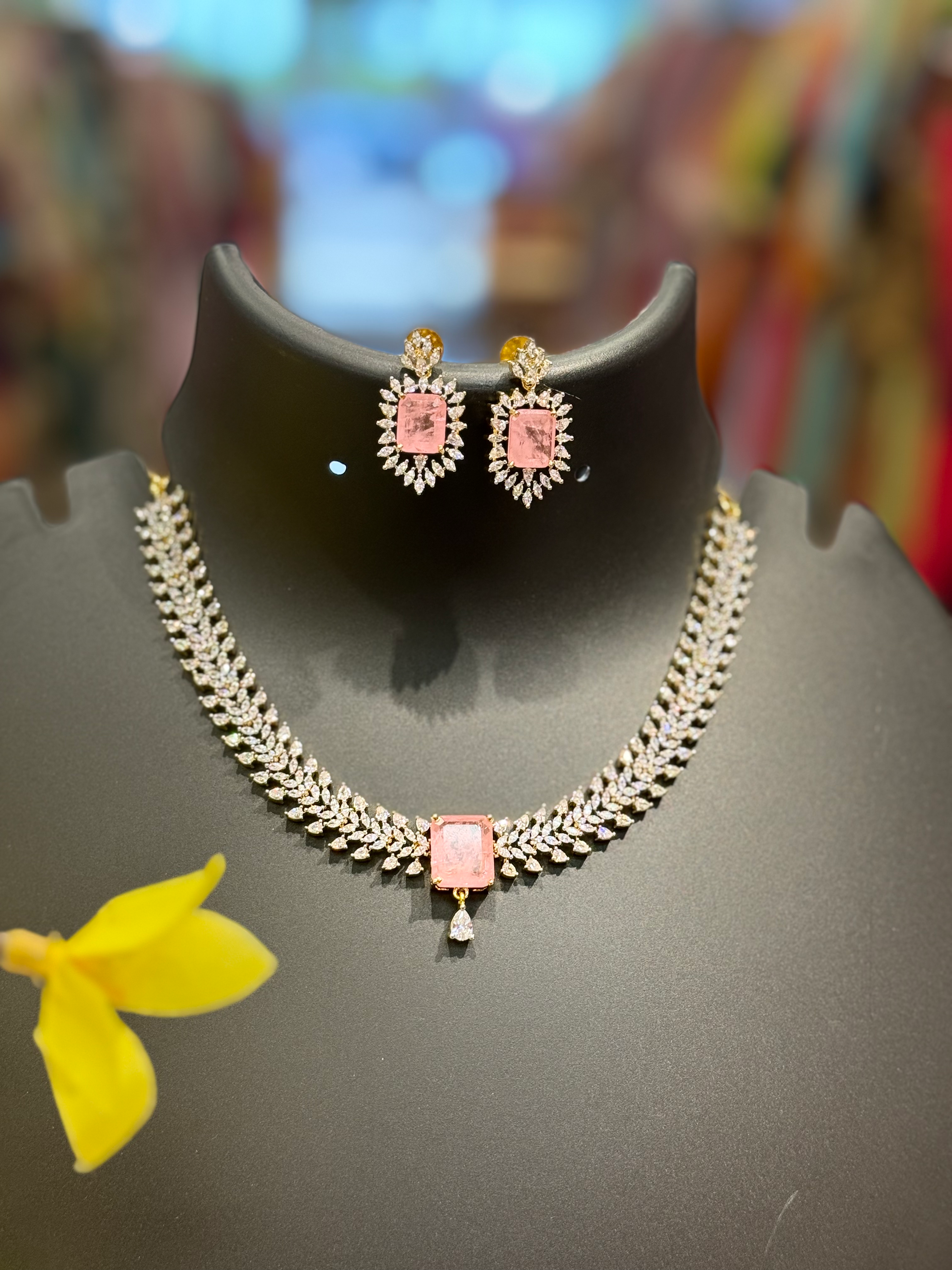 Party wear -CZ Necklace set image 3