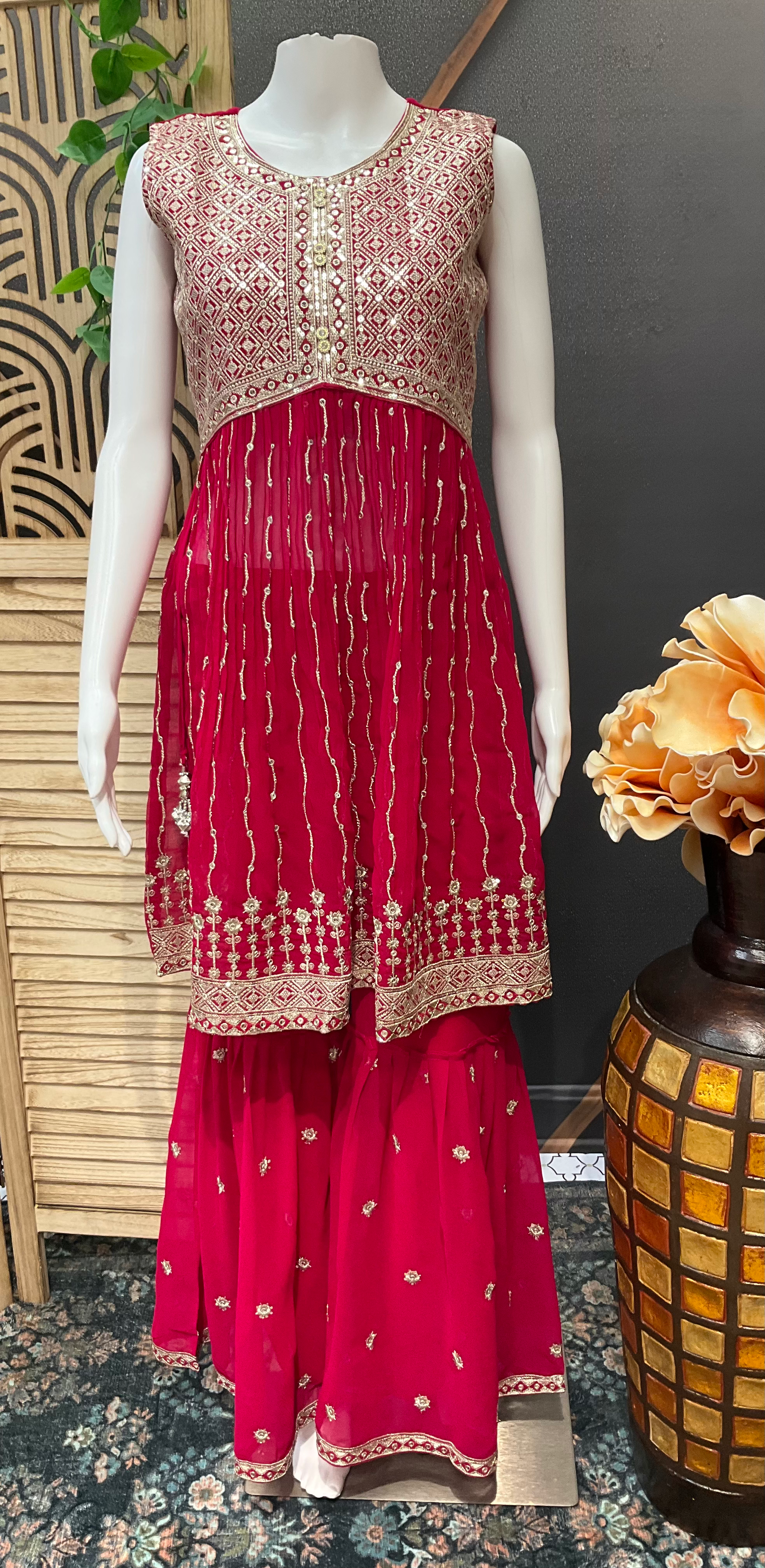 Teenage Girls Party Wear sharara sets image 4