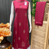 Gajji Silk Kurti with Palazzo Pants Size 44/46 - Elegant Ethnic Set