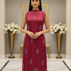 Gajji Silk Kurti with Palazzo Pants Size 44- Elegant Ethnic Set