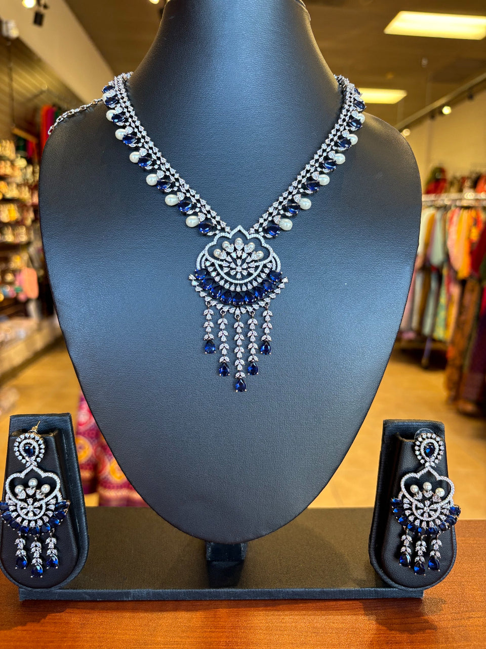 Sapphire Blue- Party Wear Necklace set image 0
