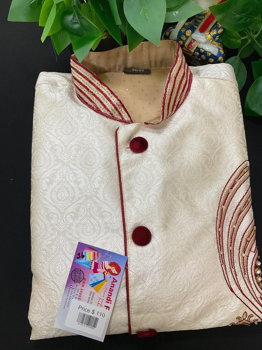 Party Wear for Men - Elegant and Stylish Cream Mens Kurta Set