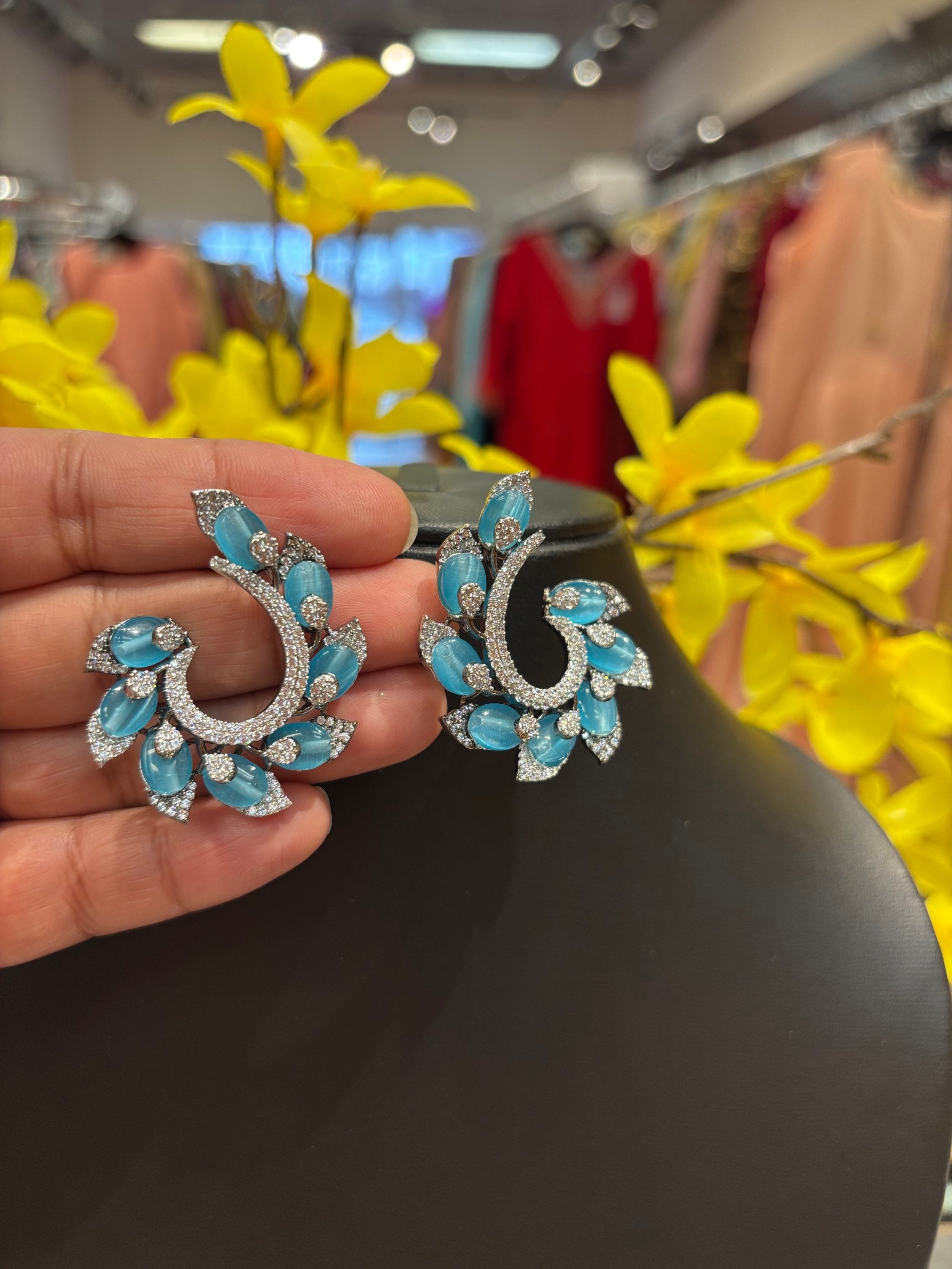 Designer Earrings with Monalisa Beads image 1