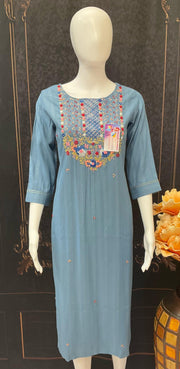 Rayon Kurti - Latest Rayon Soft Kurti with Embroidery work