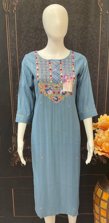 Rayon Kurti - Latest Rayon Soft Kurti with Embroidery work