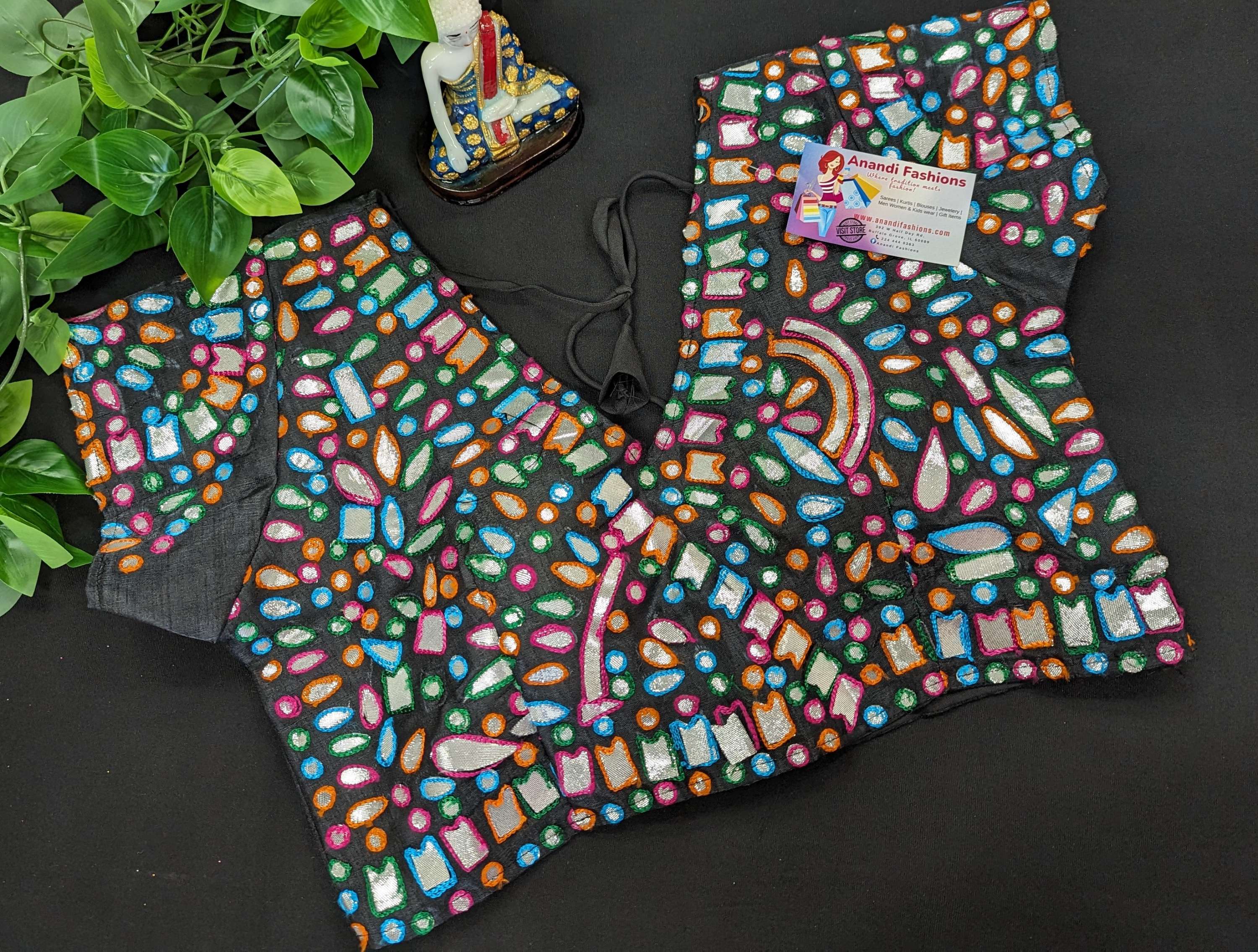 Blouses with Multicolor thread work image 7