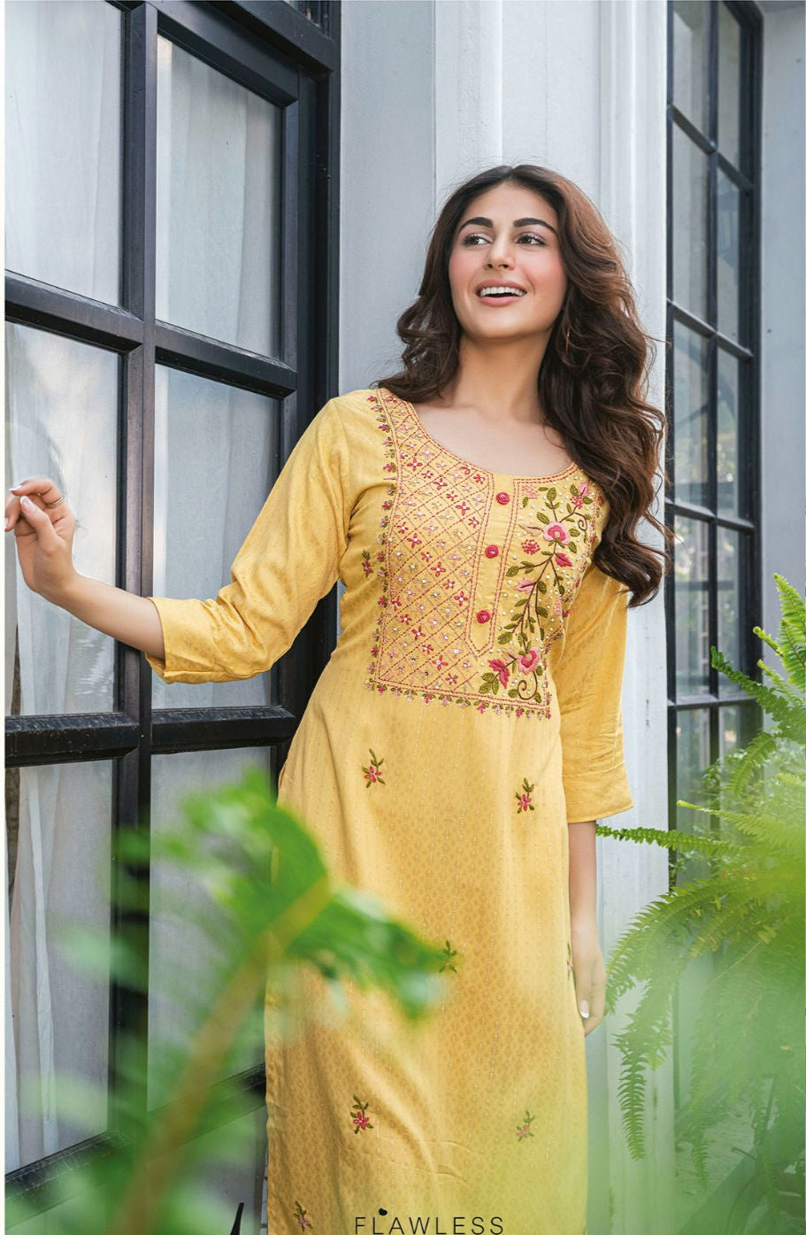 Embroidery Work Kurti - Latest Trendy Embroidered Kurtis image 4