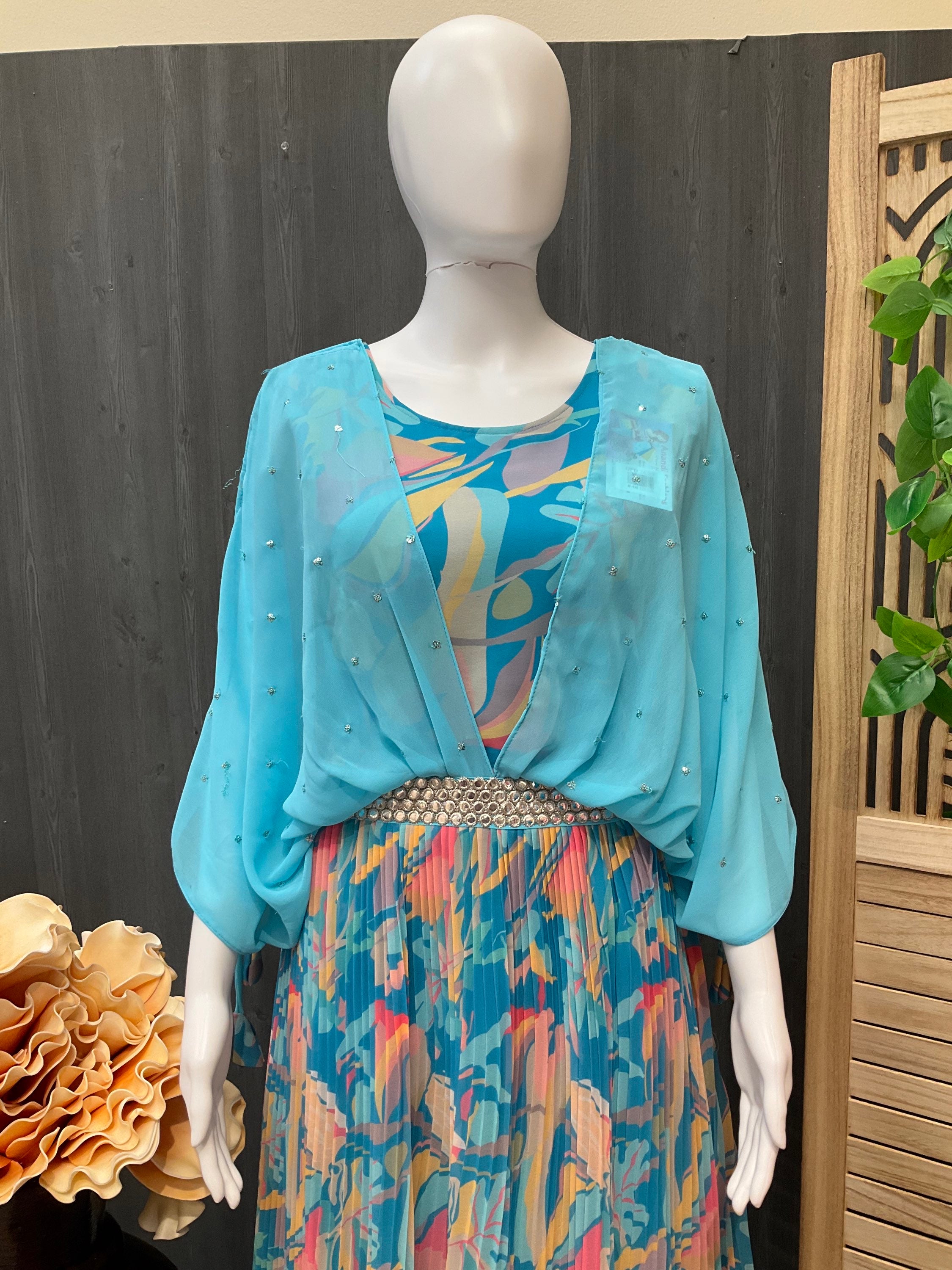 party wear long dress- Size 38/US XS image 1