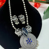 German Silver Long Chain Necklace Set - Traditional Jewelry