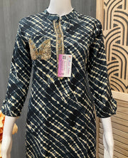 Rayon Kurti Set with Afghani Pants - Comfortable Ethnic Wear