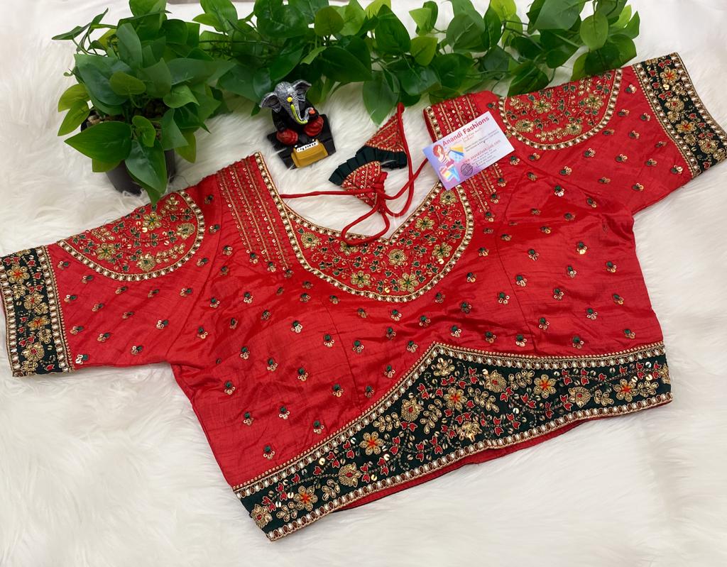 Vibrant Multi Colors Work blouse - Size 40 image 4