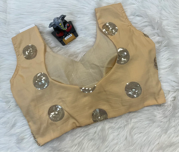 Sleeveless Blouse - Beige color