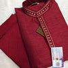 Men Kurta Pajama - Maroon and Blue Men's kurta