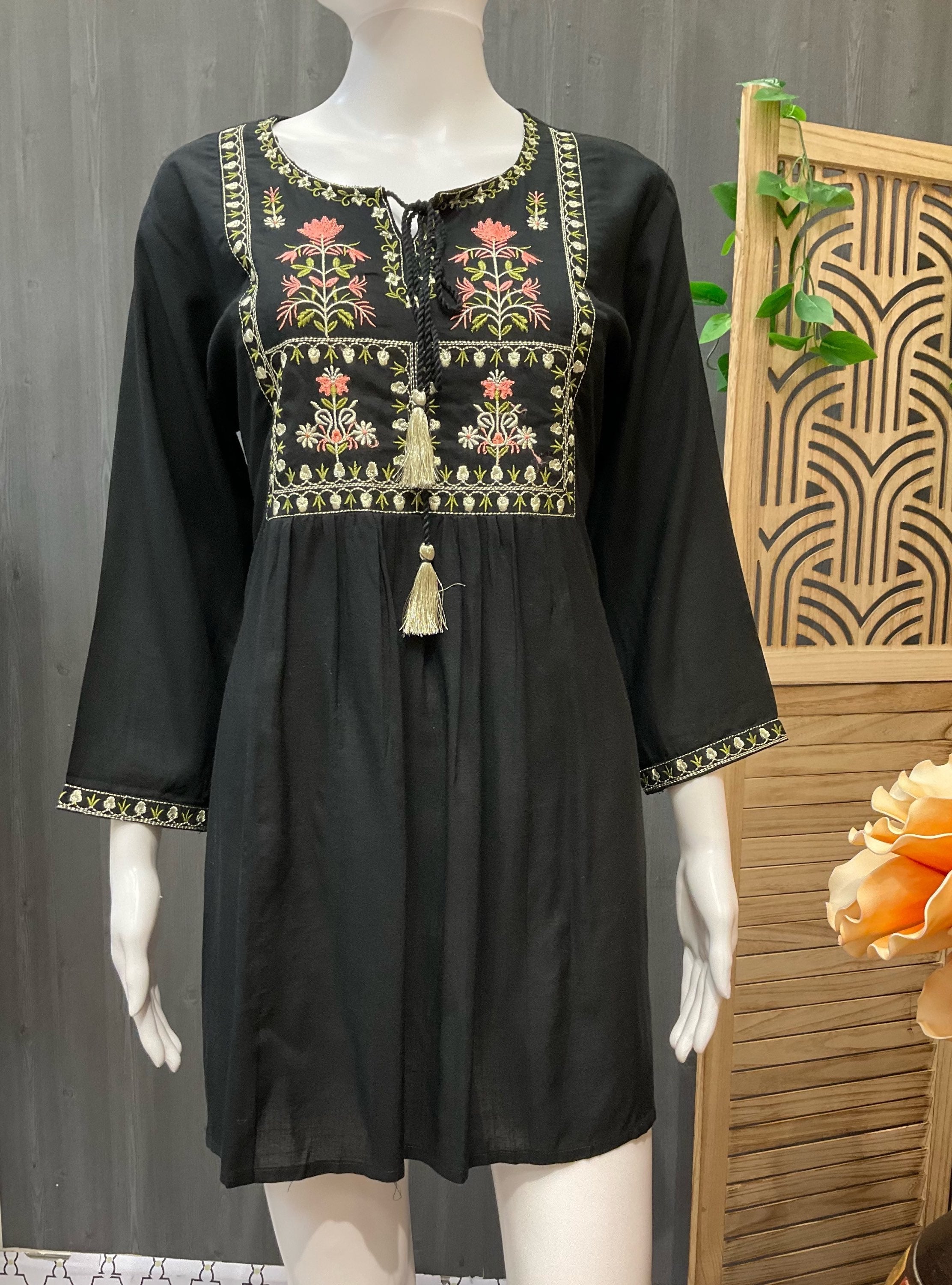 Black Tunic Top/short Kurti image 0
