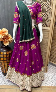 Garba Dandhiya Chaniya Choli Sets - Full Flare Cotton Lehenga for Navratri