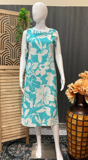 Summer Special-Cotton Sleeveless Floral Kurti