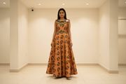 Women’s Orange Intricate Work Design Kurti