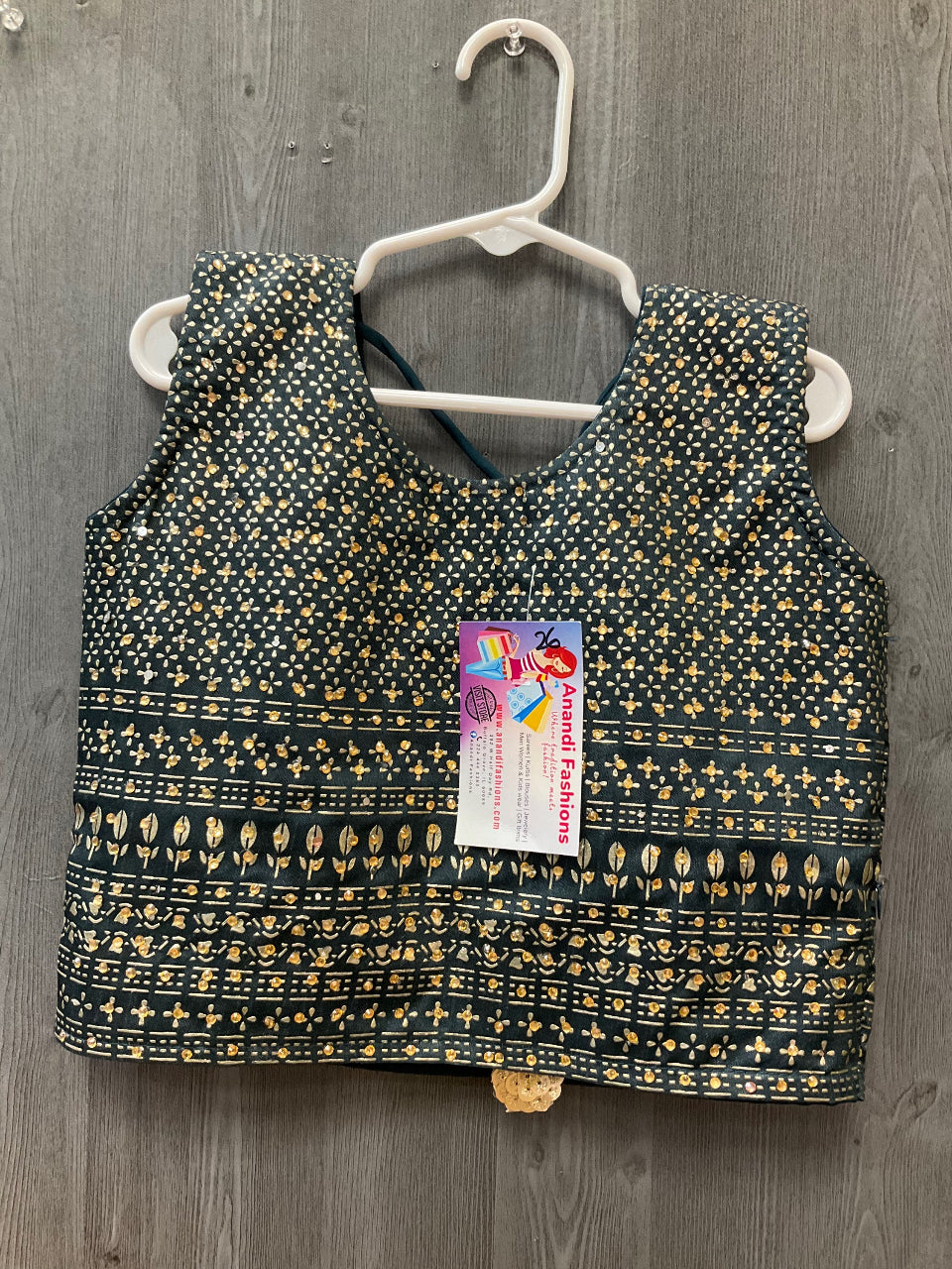 Green and Pink Cute kids lehenga set image 7