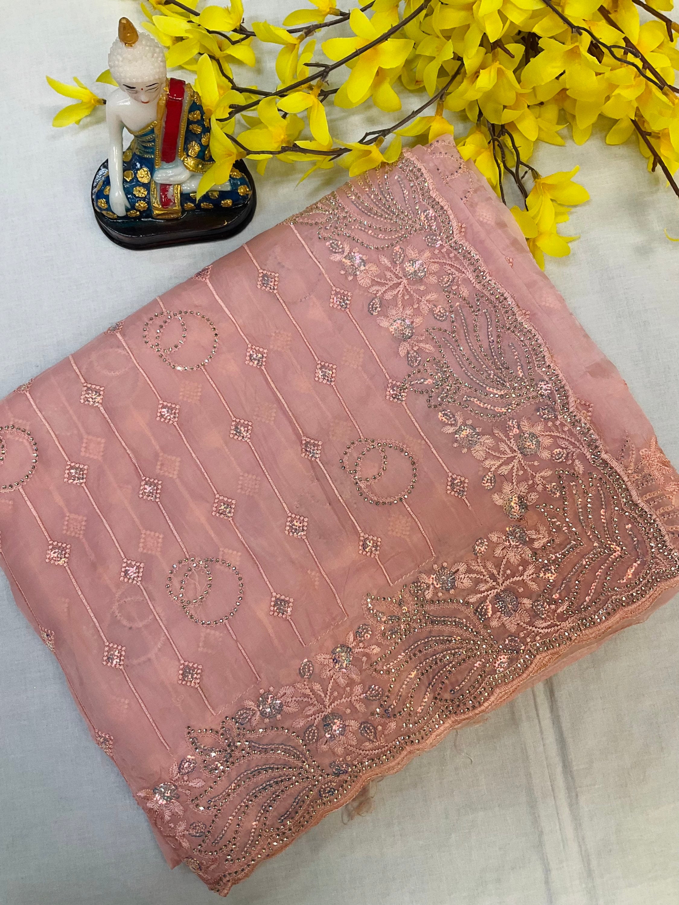 Pastel Colors - Cocktail Party wear sarees image 5