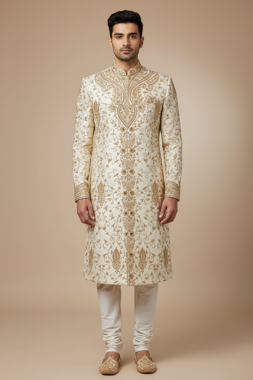 Sherwani - Stunning and Elegant Mens bridal wear sherwani fits 46