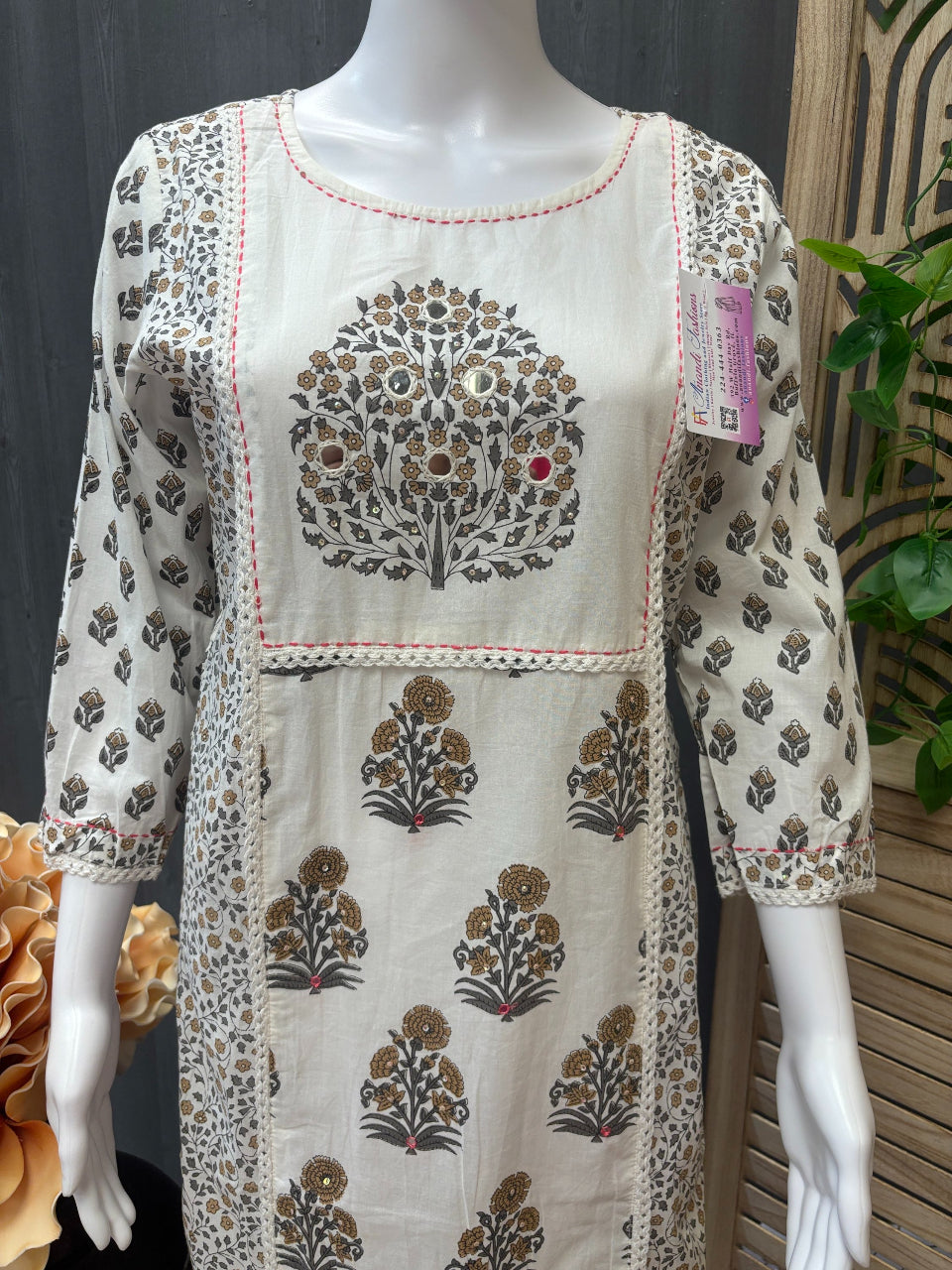 Trendy Pure Cotton Kurti with Functional Side Pocket image 1