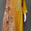Indian Chudidhar - Party Wear Modal Silk Kurti Set with Chanderi Dupatta- Size 40