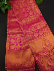 Pure Silk Saree - Copper Zari Work Traditional & Trendy 7 Colors