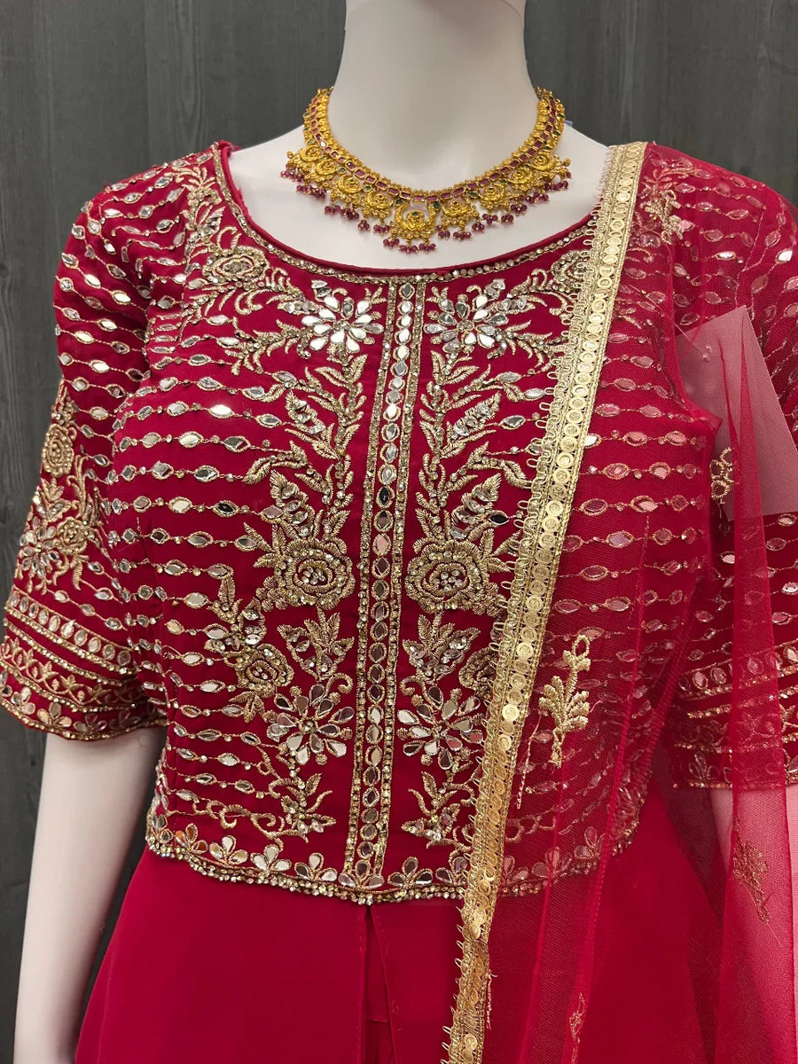 Vibrant Party Wear Lehenga Set Size 38 - Wedding & Festive