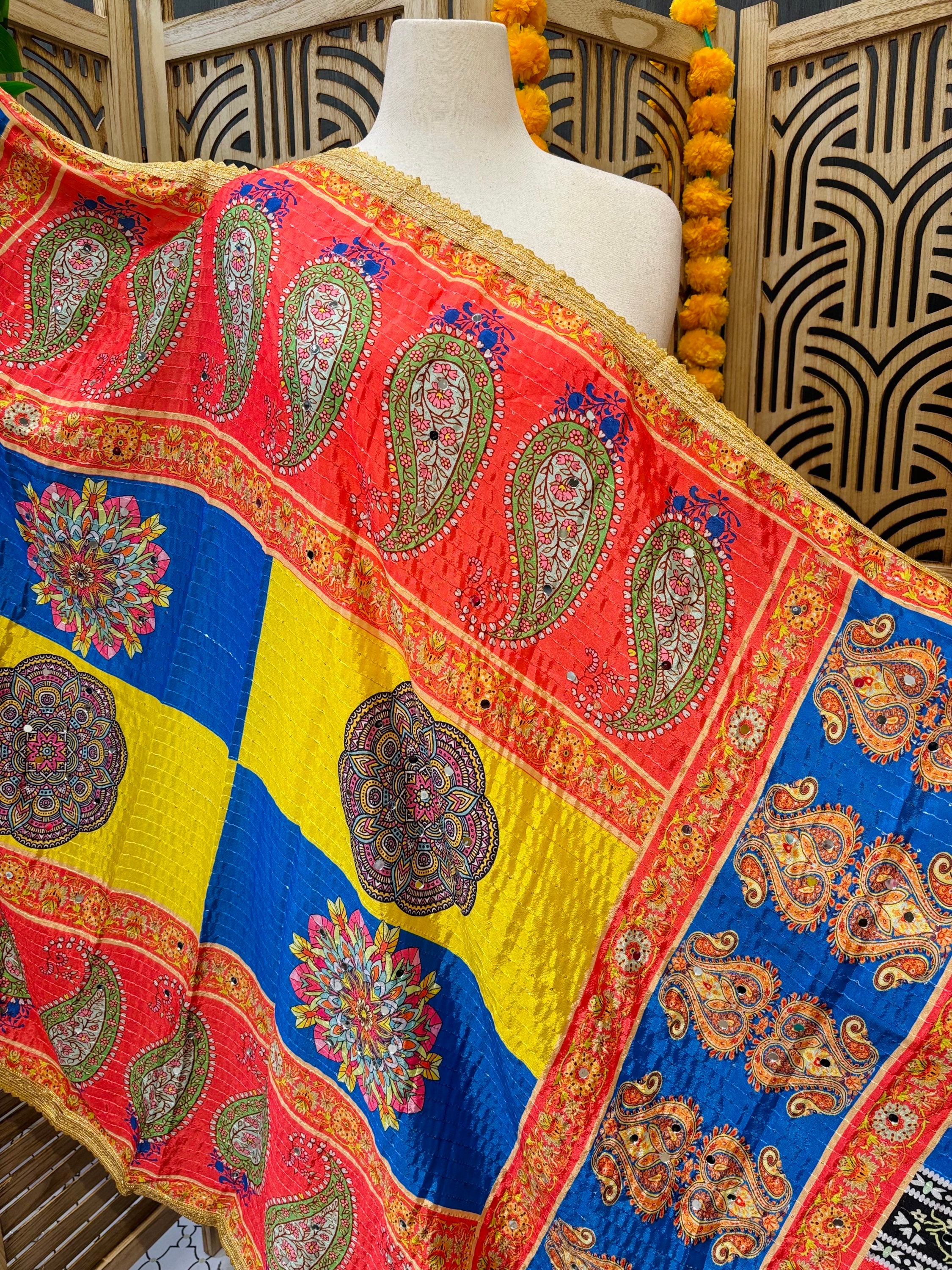 Chinon Multicolor Mirror Dupatta image 2