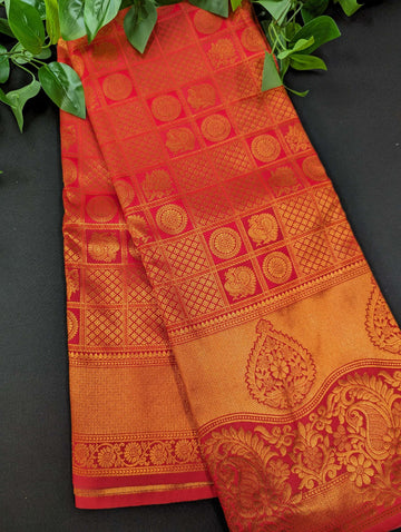 Pure Silk Saree - Copper Zari Work Traditional & Trendy 7 Colors