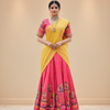 Kalamkari Half Saree Lehenga Set - Traditional Langa Voni