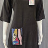 Black Cord Set - Kurti with  Beads Work on Pocket
