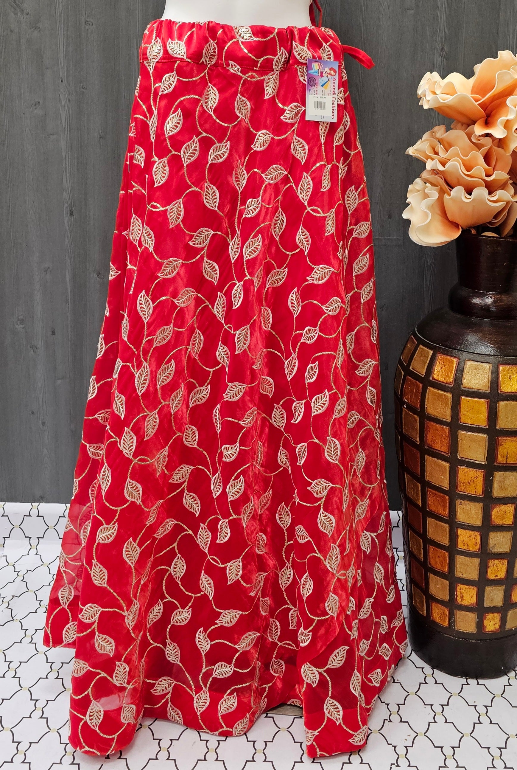 Jimmy choo material Indian Long Party Wear Skirt image 0