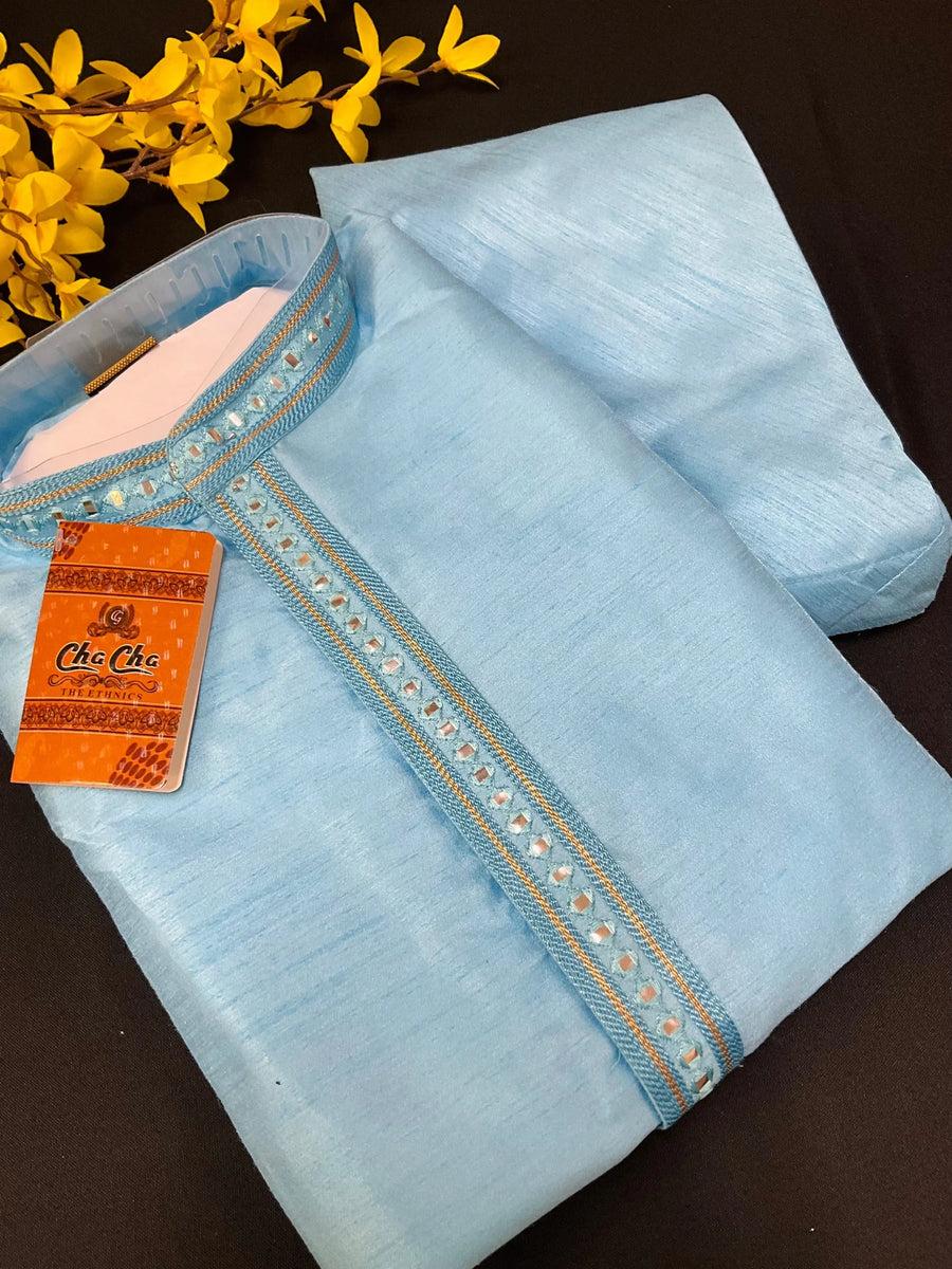 Kurta for Men - Elegant Silk Kurta Pajama Set for Men 42-44-46