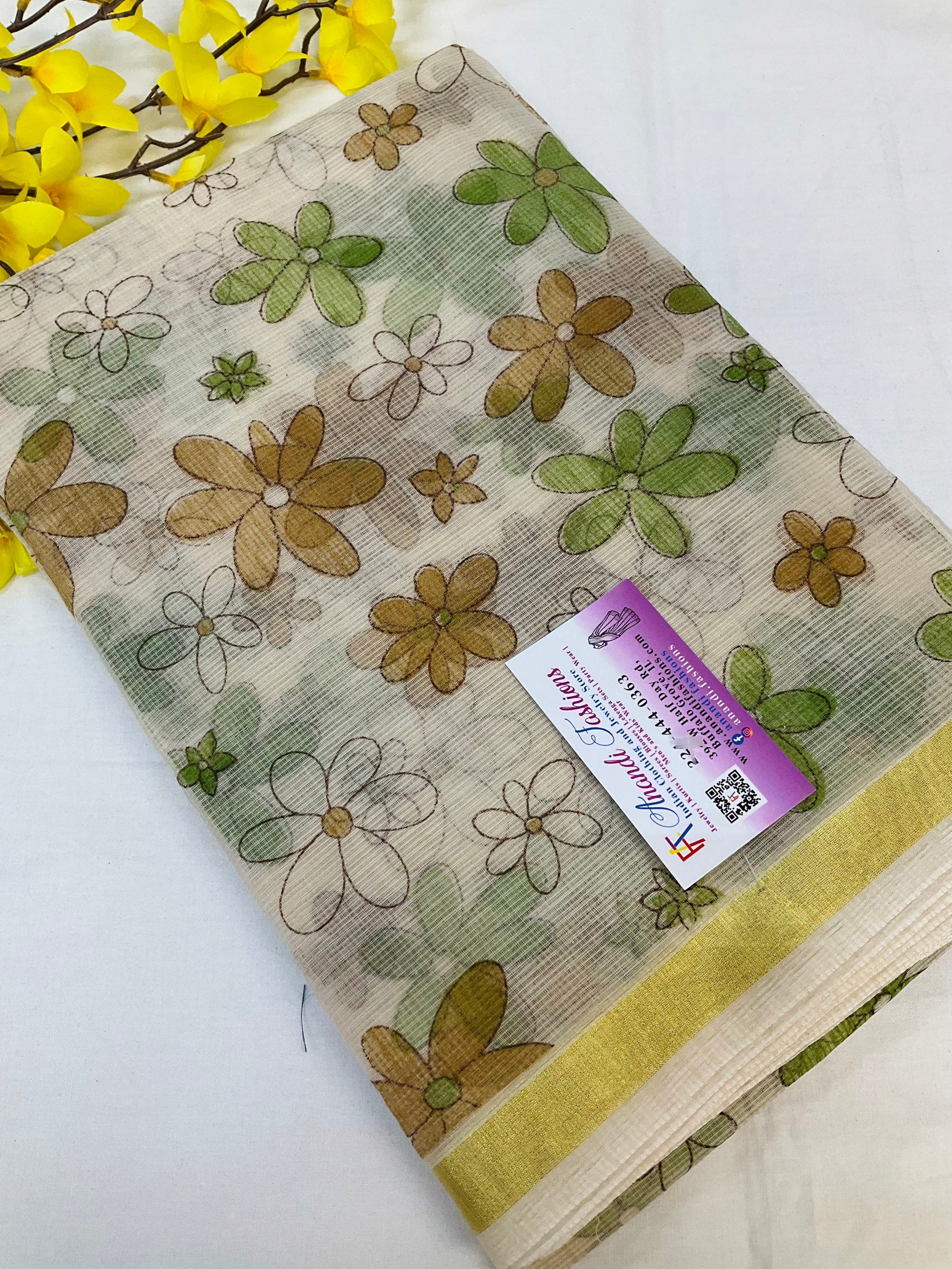 Kota sarees with floral print image 2