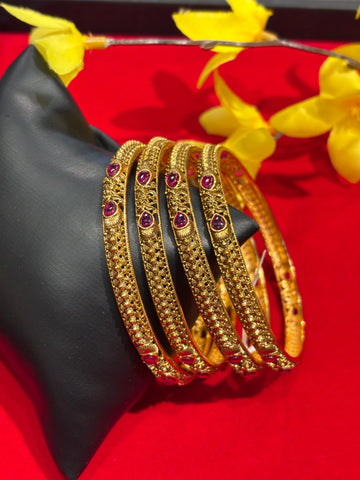 Set of 4 Gold Bangles