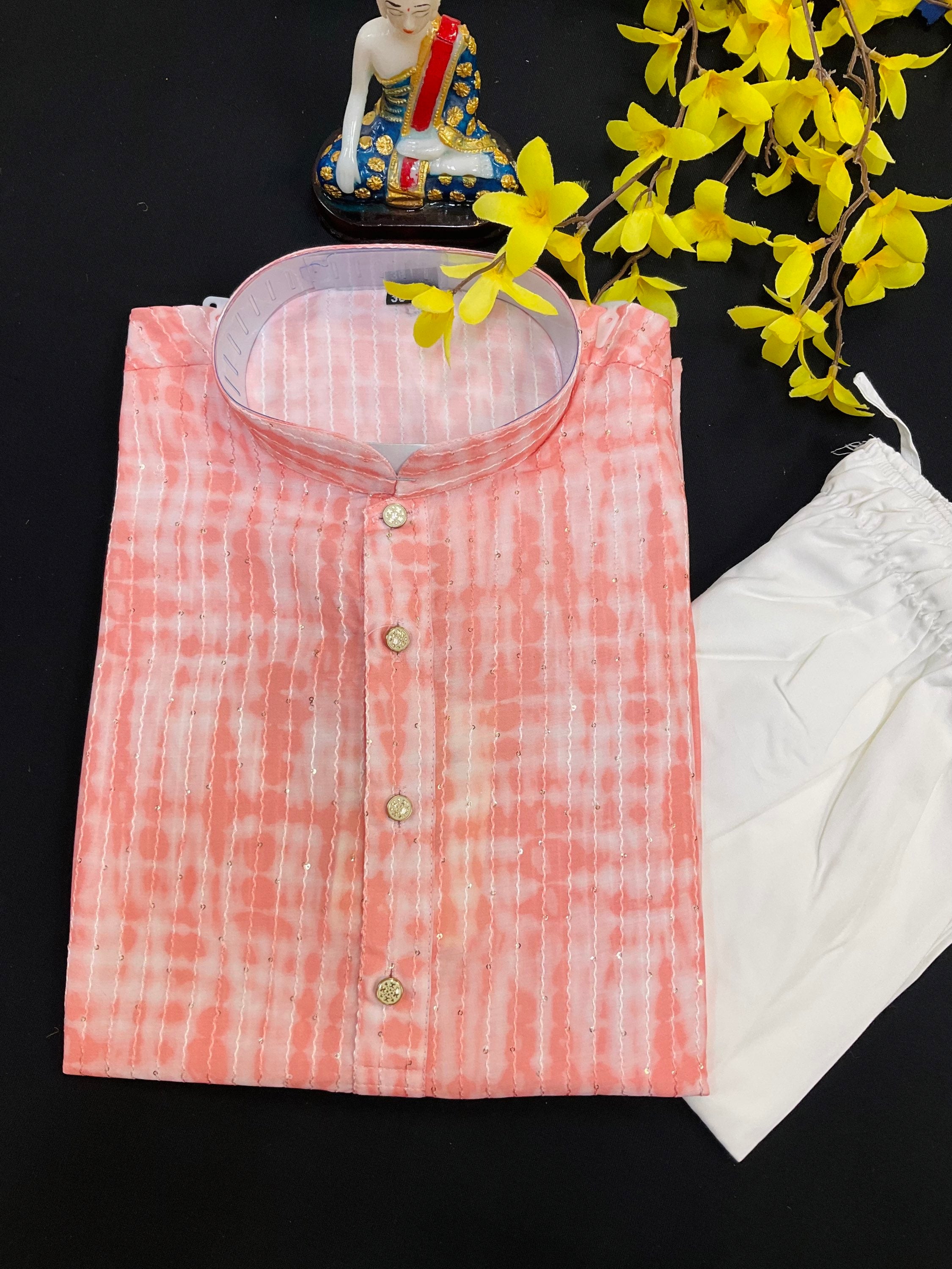 Vibrant and Colorful Mens Kurta Set image 0