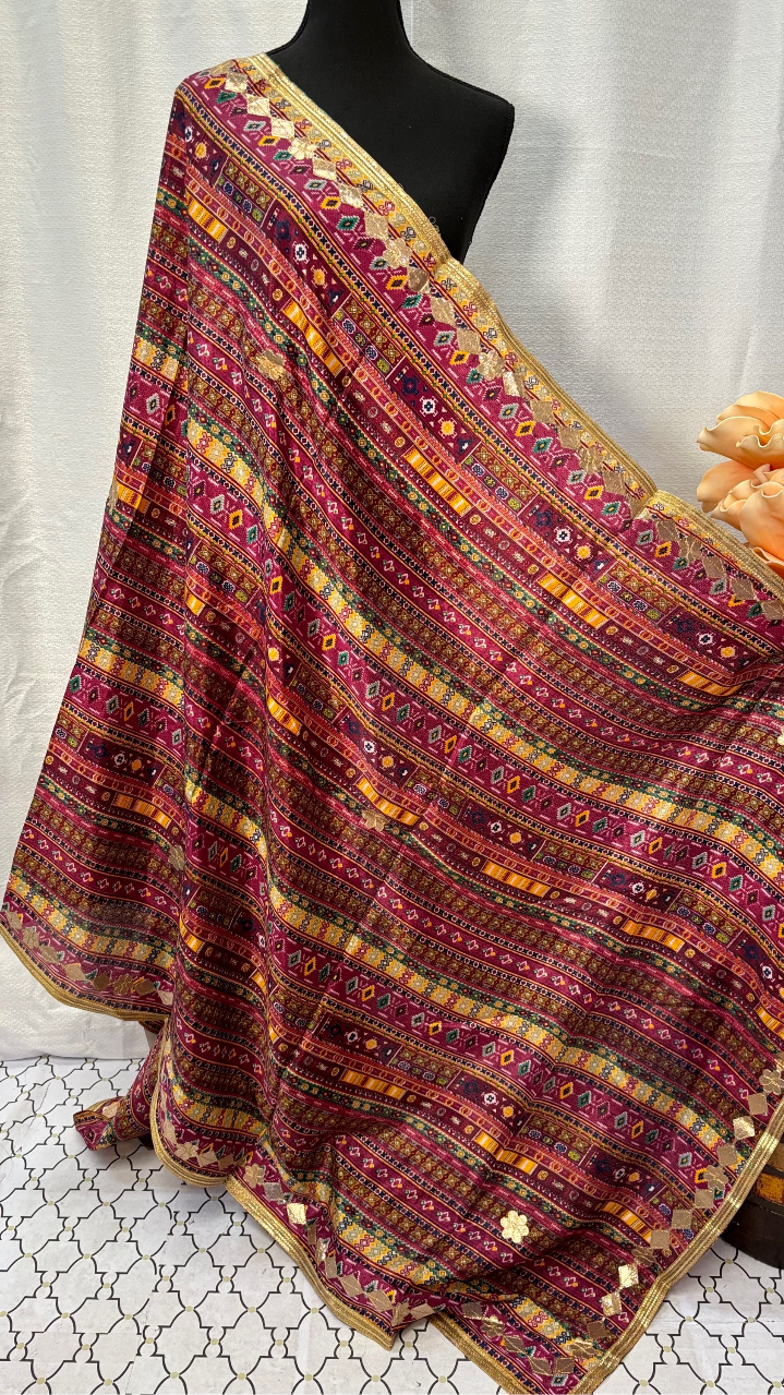 Multicolor Dupatta - A Spectrum of Colors - Dynamic and Cheerful Multicolor image 2