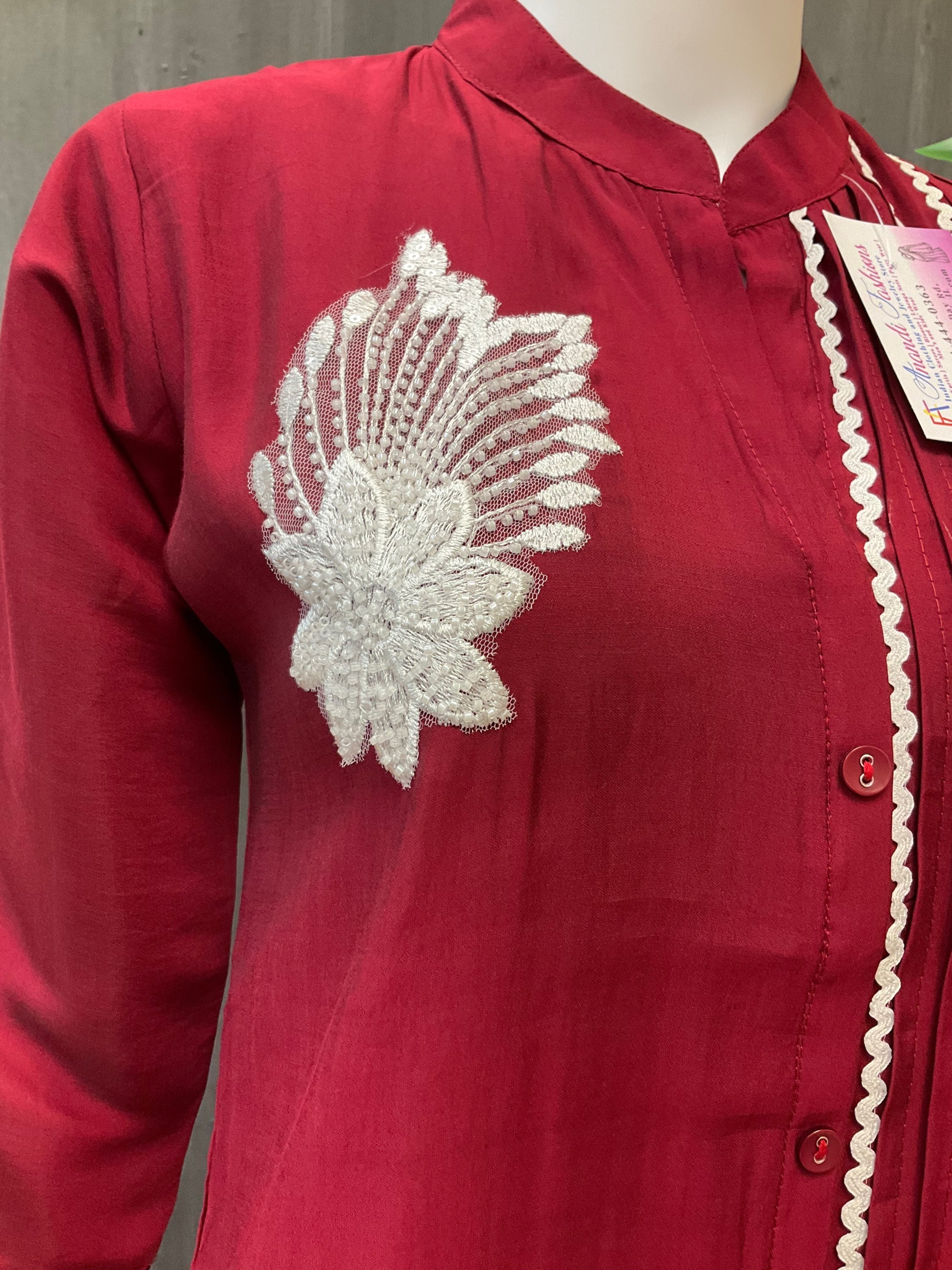 Trendy and Fashionable Maroon Co-Ord set Dress image 3