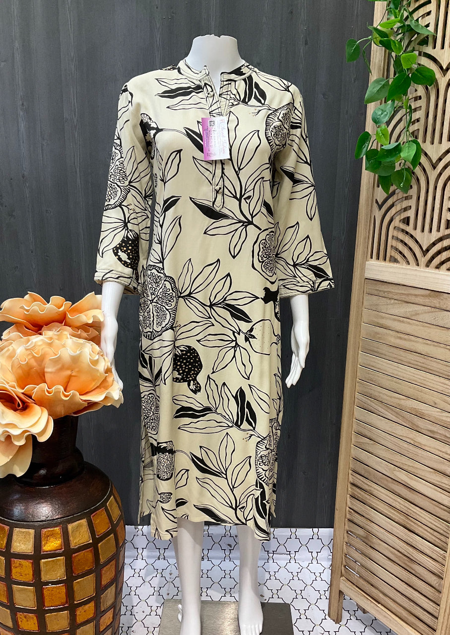 Size 42/US M-Floral Print Kurti with Floral print image 0