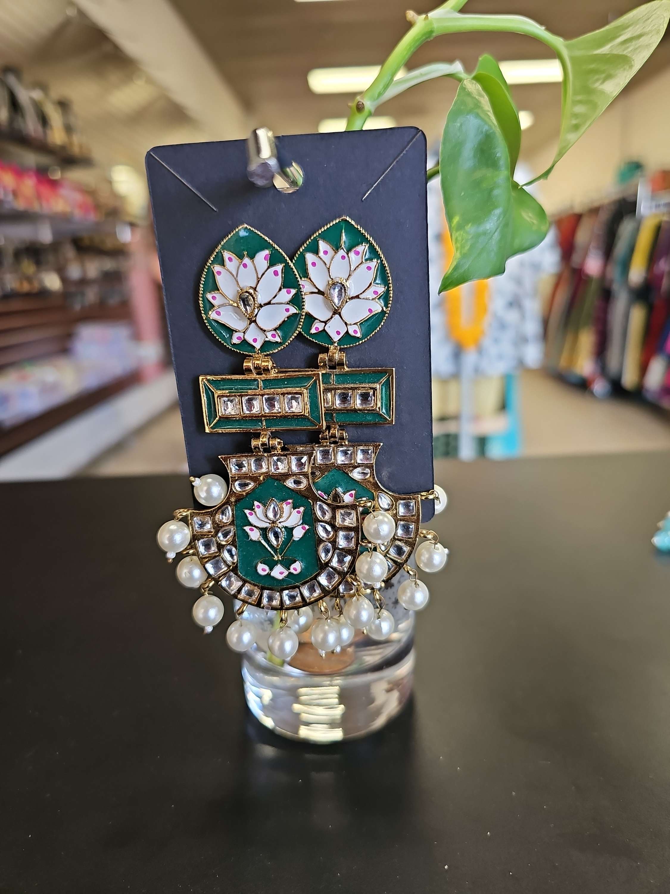 Meenakari Jewellery In Green Color image 0