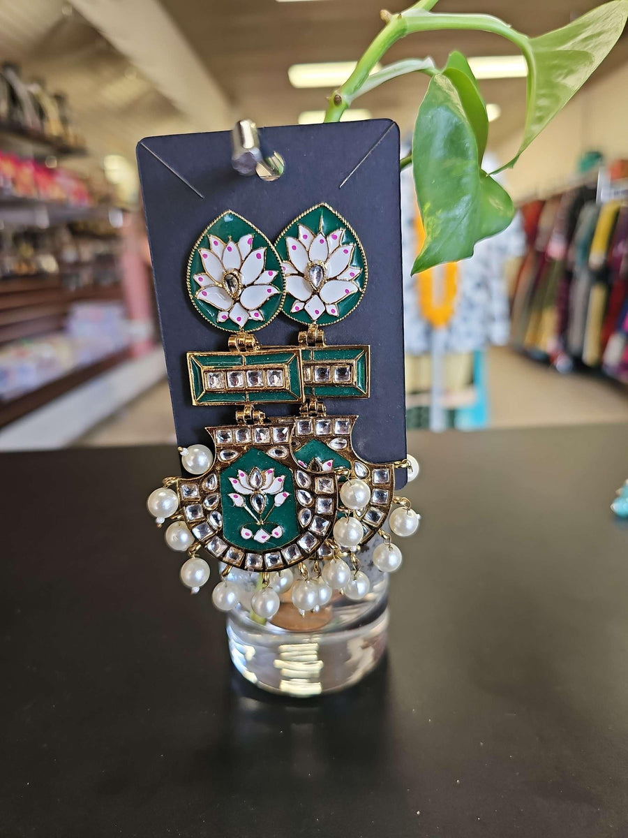 Meenakari Jewellery In Green Color