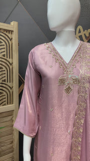 Lavender Party Wear Kurti set