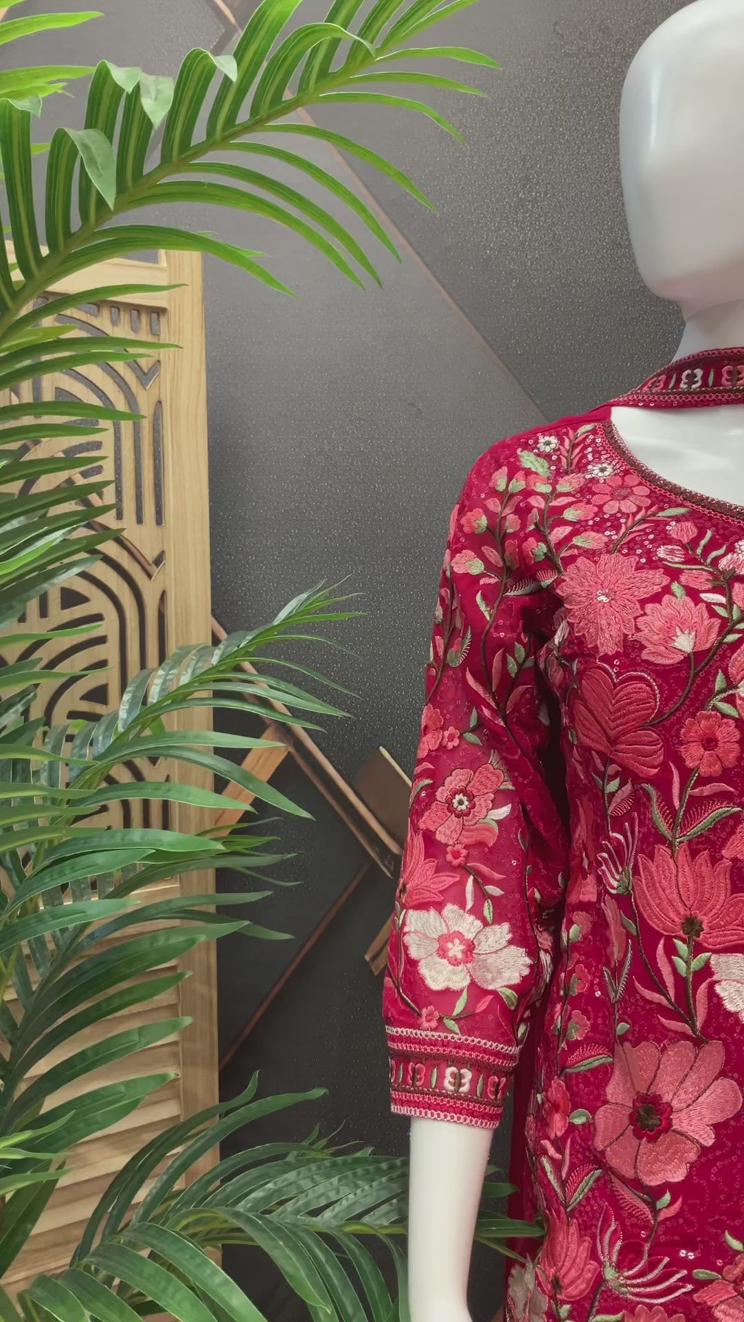 Embroidery Work Georgette Sharara set