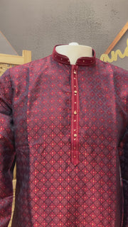 Men’s Maroon Kurta Set