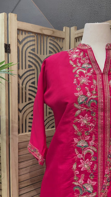 Plus Size 52 - Pink Party Wear Palazzo set