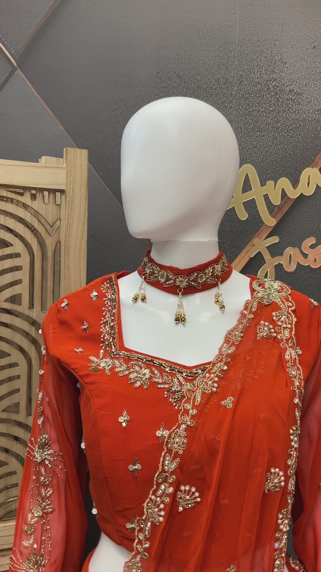 Orange - Ready to Wear Party Wear Saree