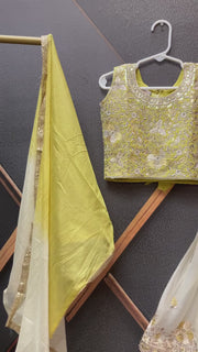 Toddler party Wear Green lehanga
